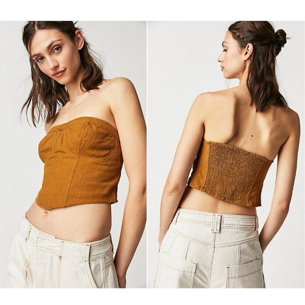 New Free People Leilani Tube Cotton Topaz Top Size XS